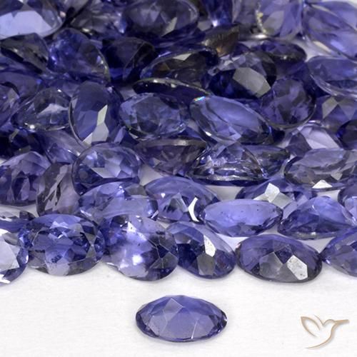 Iolite naturale viola da 0,37 ct, taglio ovale, VVS-VS