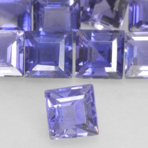 Iolite Intenso Viola Blu naturale da 0.15 ct, Quadrato, VS