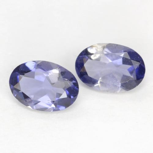 Iolite naturale blu da 0,73 ct, taglio ovale, VS
