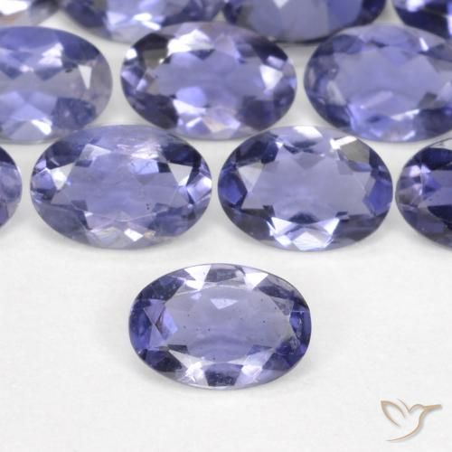 Iolite naturale viola da 0,32 ct, taglio ovale, VS