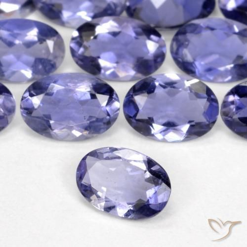 Iolite naturale viola da 0,32 ct, taglio ovale, VS