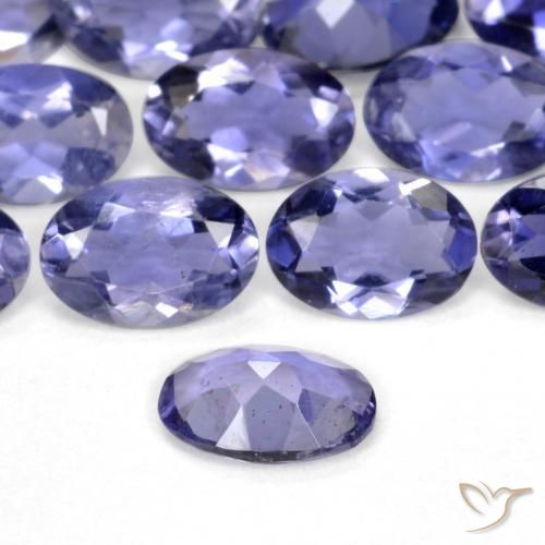 Iolite naturale viola da 0,32 ct, taglio ovale, VS
