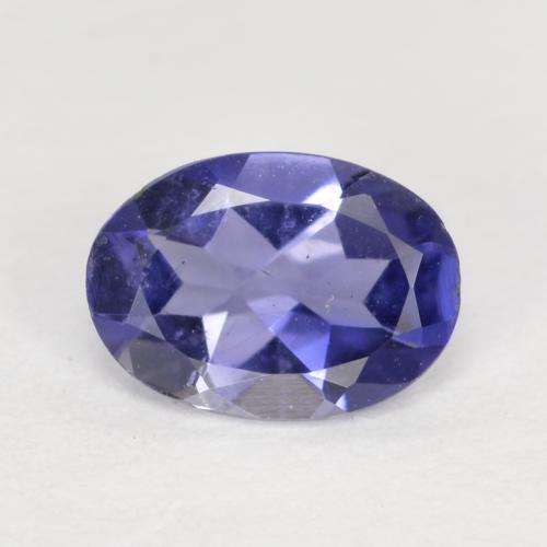 Iolite naturale blu da 0,32 ct, taglio ovale, VVS-VS