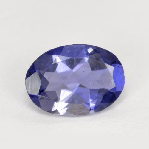 Iolite naturale blu da 0,32 ct, taglio ovale, VVS-VS