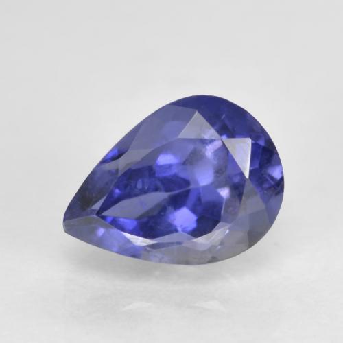 Iolite Viola Blu naturale da 0.70 ct, Forma a pera, VS