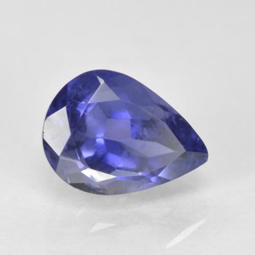 Iolite Viola Blu naturale da 0.70 ct, Forma a pera, VS