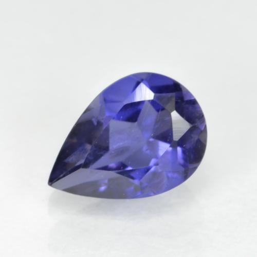 Iolite naturale blu da 0,59 ct, taglio a pera, VS