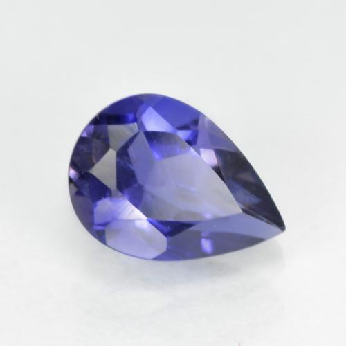 Iolite naturale blu da 0,59 ct, taglio a pera, VS