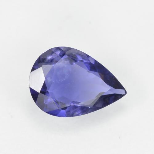 Iolite Viola Blu naturale da 0.49 ct, Forma a pera, VS-SI