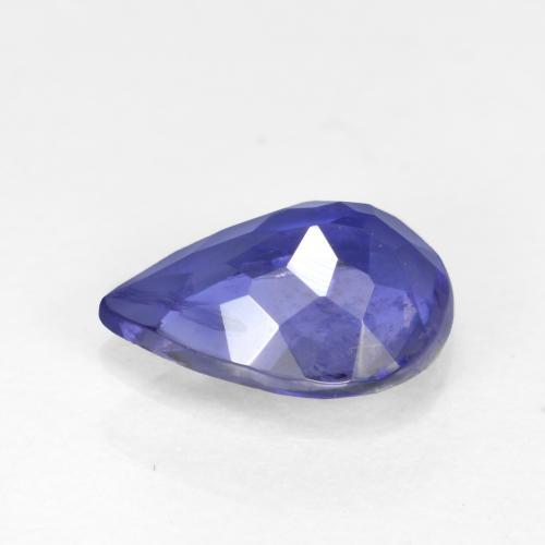 Iolite Viola Blu naturale da 0.49 ct, Forma a pera, VS-SI