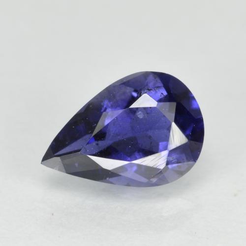 Iolite Viola Blu naturale da 0.56 ct, Forma a pera, VS