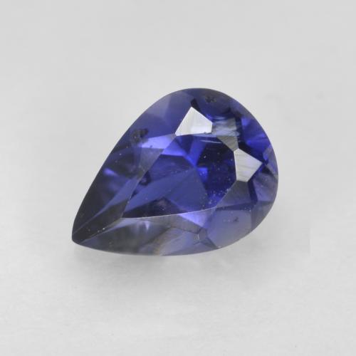 Iolite Viola Blu naturale da 0.62 ct, Forma a pera, VS
