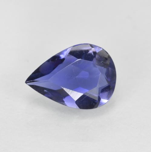 Iolite naturale blu da 0,43 ct, taglio a pera, VS