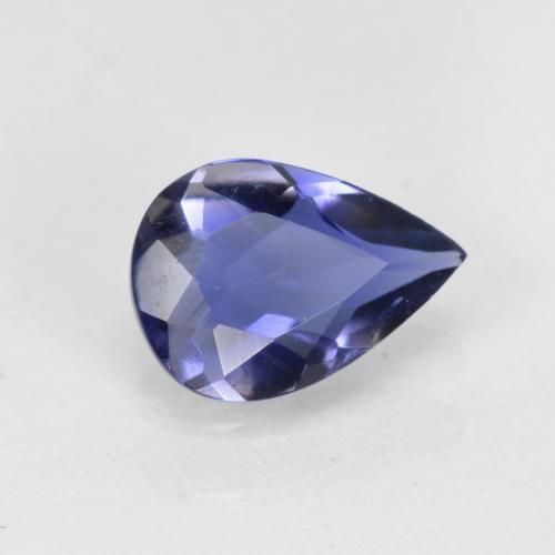 Iolite naturale blu da 0,43 ct, taglio a pera, VS