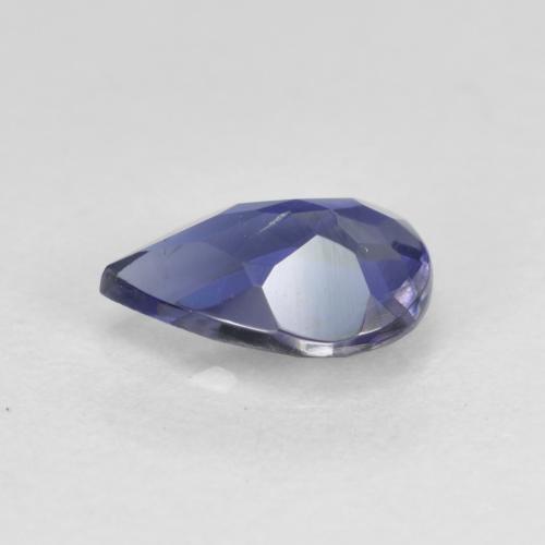 Iolite naturale blu da 0,43 ct, taglio a pera, VS