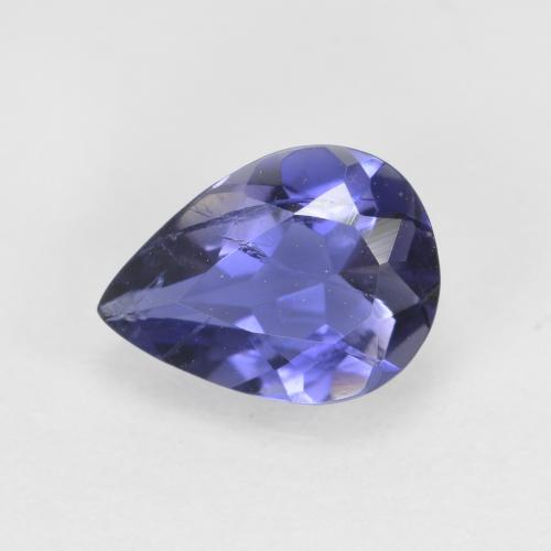 Iolite Viola Blu naturale da 0.79 ct, Forma a pera, SI