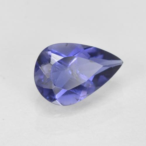 Iolite naturale blu da 0,54 ct, taglio a pera, SI