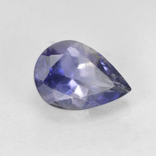 Iolite naturale blu da 0,61 ct, taglio a pera, SI