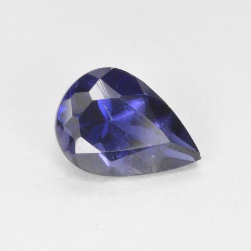 Iolite naturale blu da 0,60 ct, taglio a pera, VS-SI