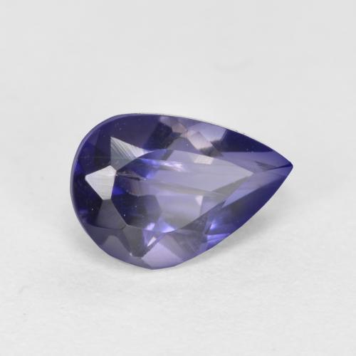 Iolite Blu notte naturale da 0.61 ct, Forma a pera, VS-SI