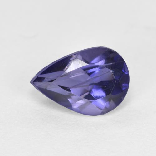 Iolite Blu notte naturale da 0.61 ct, Forma a pera, VS-SI