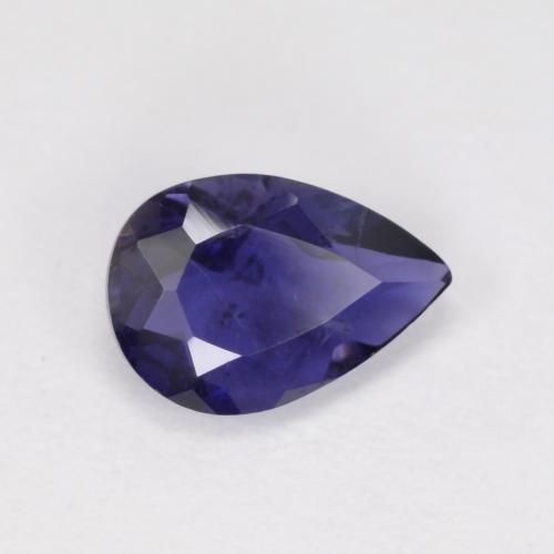 Iolite Blu scuro naturale da 0.50 ct, Forma a pera, VS-SI