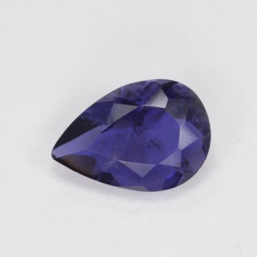 Iolite Blu scuro naturale da 0.50 ct, Forma a pera, VS-SI