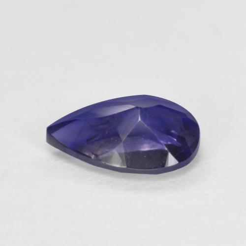 Iolite Blu scuro naturale da 0.50 ct, Forma a pera, VS-SI