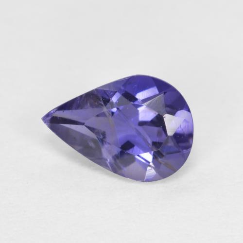 Iolite naturale blu da 0,48 ct, taglio a pera, VS-SI