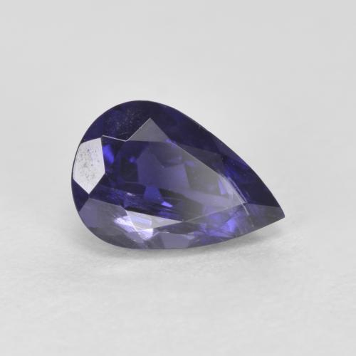 Iolite naturale blu da 0,64 ct, taglio a pera, VS-SI