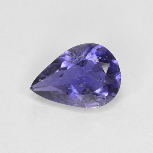 Iolite naturale blu da 0,51 ct, taglio a pera, VS-SI