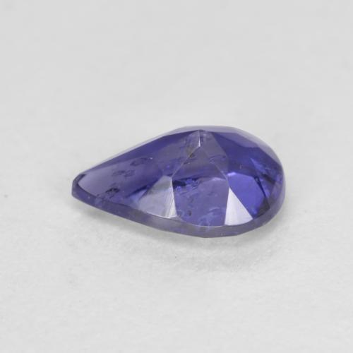 Iolite naturale blu da 0,51 ct, taglio a pera, VS-SI