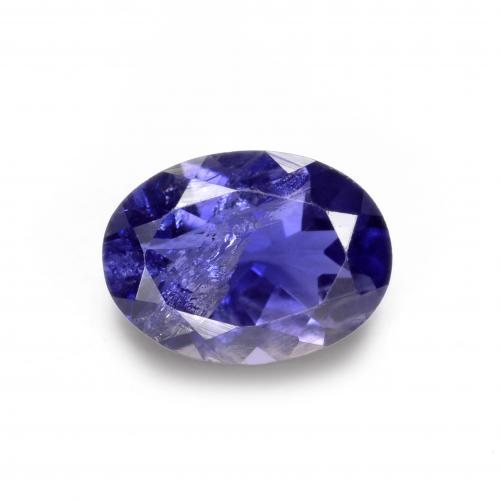 Iolite naturale blu da 0,67 ct, taglio ovale, VS-SI