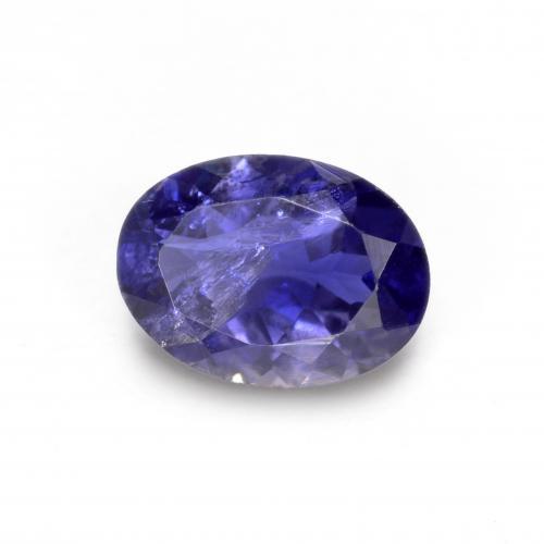 Iolite naturale blu da 0,67 ct, taglio ovale, VS-SI