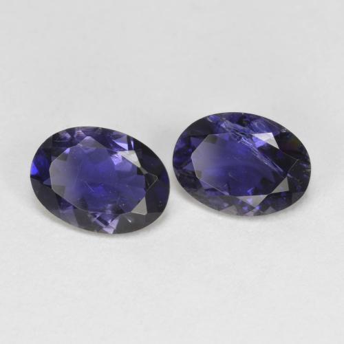 Iolite naturale viola da 1,27 ct, taglio ovale, VS-SI