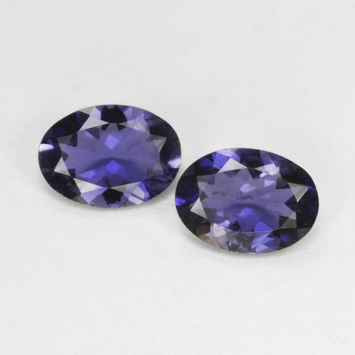 Gemme di Iolite Viola scuro naturale da 1.10 ct, Taglio ovale, VS-SI