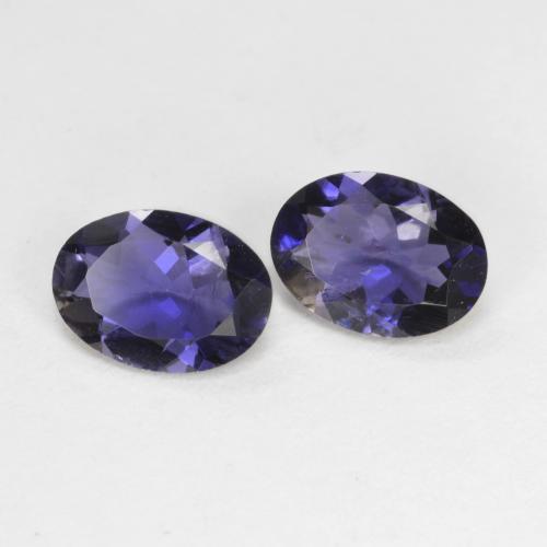 Gemme di Iolite Viola scuro naturale da 1.10 ct, Taglio ovale, VS-SI