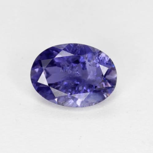 Iolite Viola bluastro scuro naturale da 0.67 ct, Taglio ovale, VS-SI