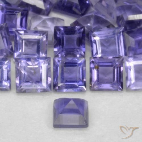 Iolite Viola Intenso naturale da 0.08 ct, Quadrato, VS