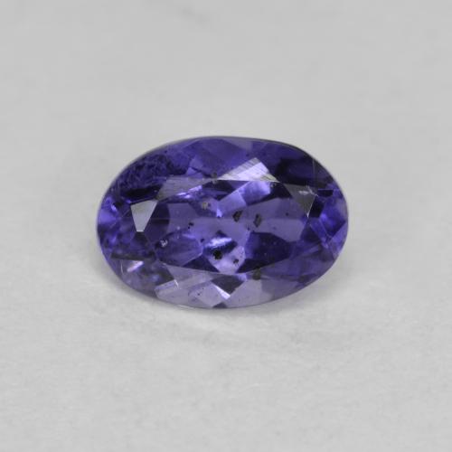 Iolite Viola scuro naturale da 0.46 ct, Taglio ovale, VS-SI