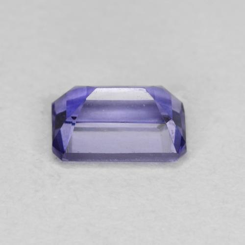 Iolite naturale viola da 0,56 ct, taglio smeraldo, VS