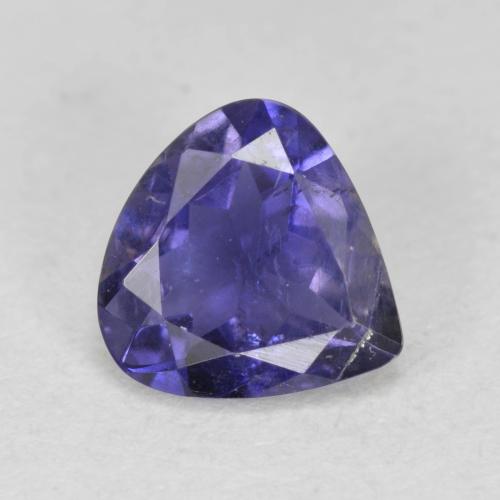 Iolite Viola scuro naturale da 0.80 ct, Forma a pera, VS-SI