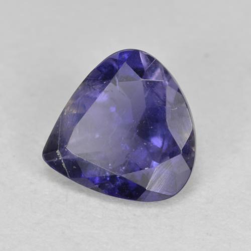 Iolite Viola scuro naturale da 0.80 ct, Forma a pera, VS-SI