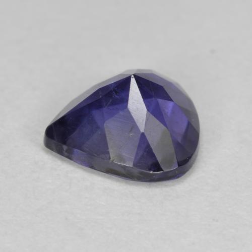 Iolite Viola scuro naturale da 0.80 ct, Forma a pera, VS-SI