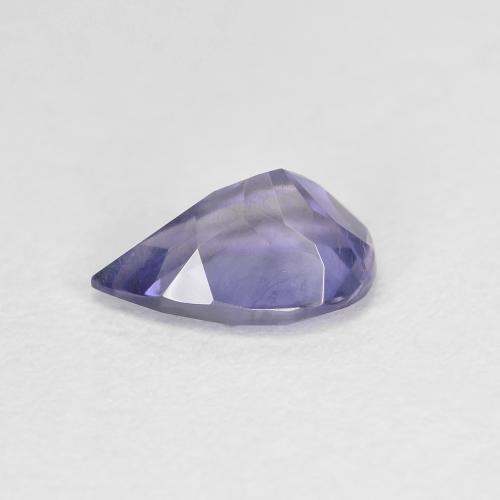 Iolite porpora intenso naturale da 0,50 ct, taglio a pera, VS-SI