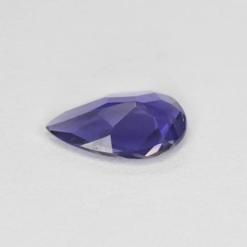 Iolite Viola scuro naturale da 0.60 ct, Forma a pera, VVS-VS
