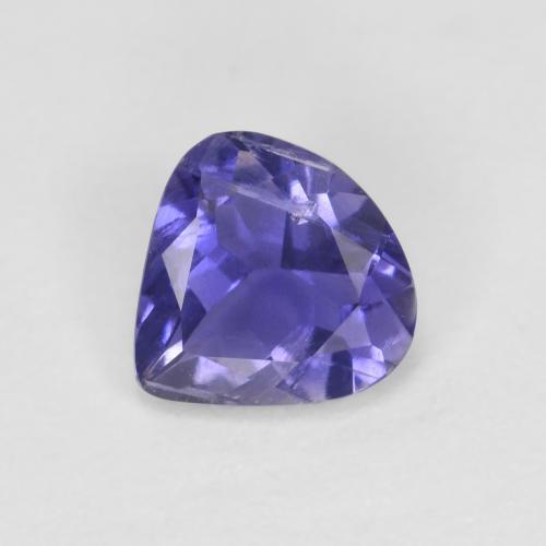 Iolite naturale viola da 0,43 ct, taglio a pera, VS-SI