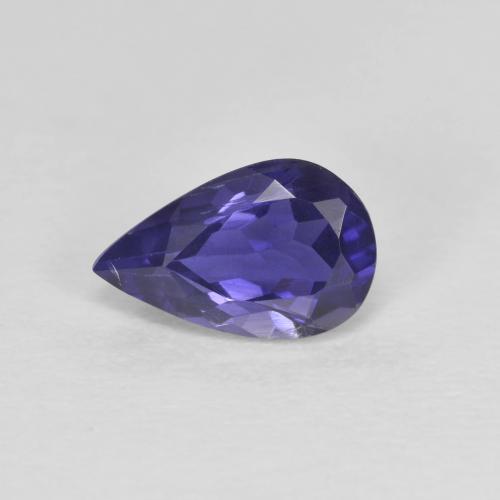 Iolite naturale viola da 0,67 ct, taglio a pera, VS-SI