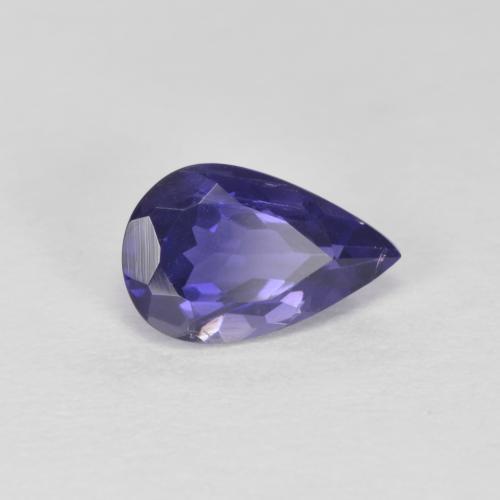 Iolite naturale viola da 0,67 ct, taglio a pera, VS-SI