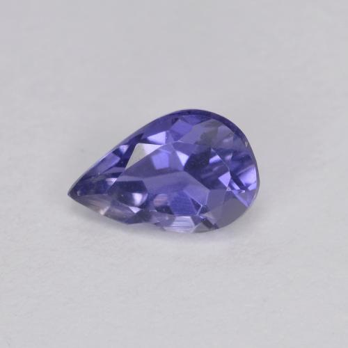 Iolite naturale blu da 0,34 ct, taglio a pera, VVS-VS